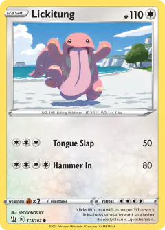 Lickitung 113/163 Common card from Battle Styles