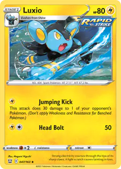 Luxio 047/163 Uncommon card from Battle Styles