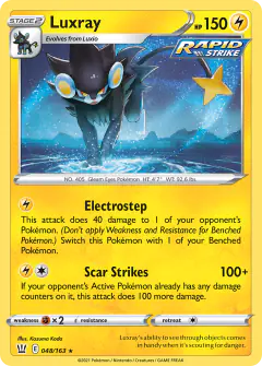 Luxray 048/163 Rare Holo card from Battle Styles
