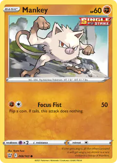 Mankey 066/163 Common card from Battle Styles