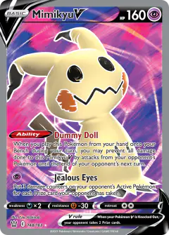 Mimikyu V 148/163 Rare Ultra card from Battle Styles
