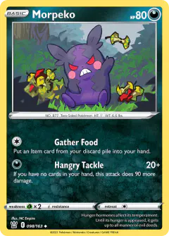 Morpeko 098/163 Uncommon card from Battle Styles
