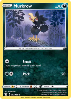 Murkrow 093/163 Common card from Battle Styles