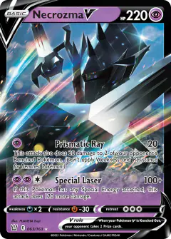 Necrozma V 063/163 Rare Holo V card from Battle Styles