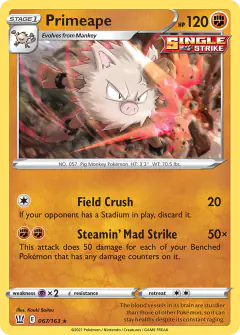Primeape 067/163 Rare card from Battle Styles