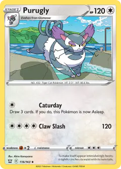Purugly 116/163 Uncommon card from Battle Styles