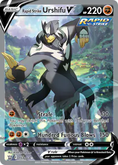 Rapid Strike Urshifu V 153/163 Rare Ultra card from Battle Styles