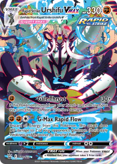 Rapid Strike Urshifu VMAX 170/163 Rare Rainbow card from Battle Styles
