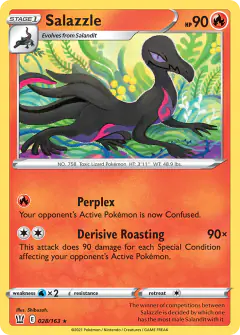 Salazzle 028/163 Rare card from Battle Styles