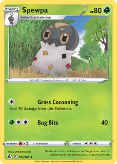 Spewpa 012/163 Uncommon card from Battle Styles