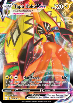 Tapu Koko VMAX 051/163 Rare Holo VMAX card from Battle Styles