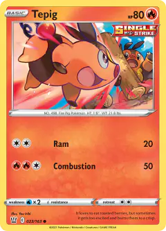 Tepig 023/163 Common card from Battle Styles