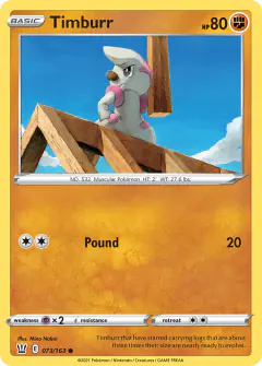 Timburr 073/163 Common card from Battle Styles