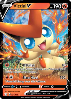 Victini V 021/163 Rare Holo V card from Battle Styles