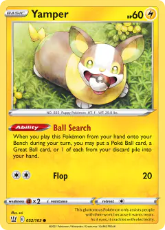Yamper 052/163 Common card from Battle Styles