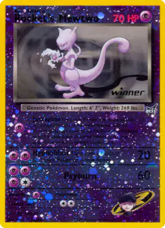 Rocket's Mewtwo 8 Promo card from Best of Game