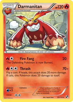 Darmanitan 25/114 Rare card from Black & White Base