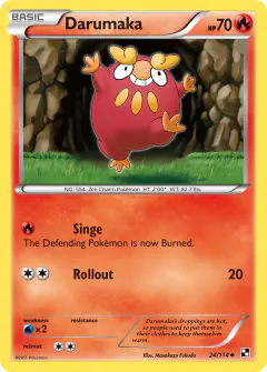 Darumaka 24/114 Uncommon card from Black & White Base