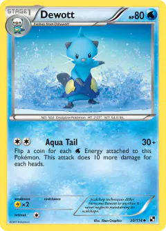 Dewott 30/114 Uncommon card from Black & White Base