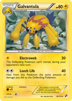 Galvantula 46/114 Rare card from Black & White Base
