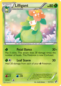 Lilligant 10/114 Rare card from Black & White Base