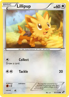 Lillipup 81/114 Common card from Black & White Base