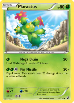 Maractus 11/114 Uncommon card from Black & White Base