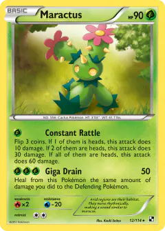 Maractus 12/114 Rare card from Black & White Base