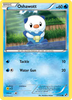 Oshawott 27/114 Common card from Black & White Base