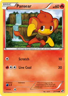 Pansear 21/114 Common card from Black & White Base