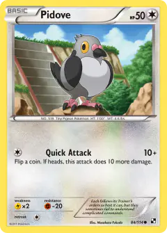 Pidove 84/114 Common card from Black & White Base