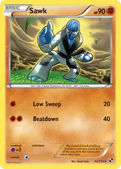 Sawk 62/114 Rare card from Black & White Base