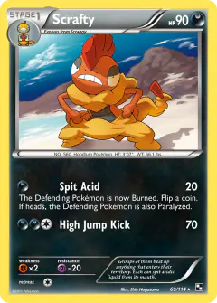 Scrafty 69/114 Rare card from Black & White Base