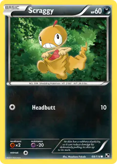 Scraggy 68/114 Common card from Black & White Base