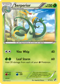 Serperior 5/114 Rare Holo card from Black & White Base