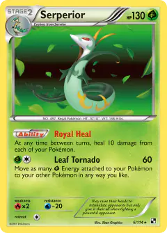 Serperior 6/114 Rare Holo card from Black & White Base