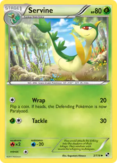 Servine 3/114 Uncommon card from Black & White Base