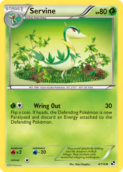 Servine 4/114 Uncommon card from Black & White Base