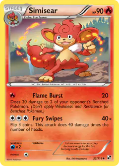 Simisear 22/114 Uncommon card from Black & White Base