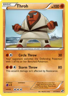 Throh 61/114 Rare card from Black & White Base