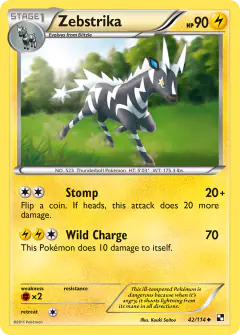 Zebstrika 42/114 Uncommon card from Black & White Base