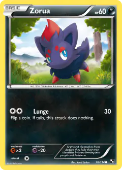Zorua 70/114 Common card from Black & White Base