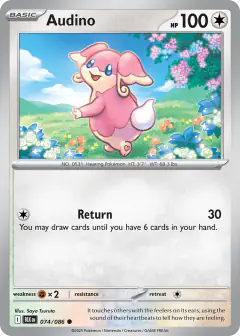 Audino 074/086 Common card from Black Bolt