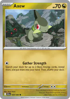 Axew 068/086 Common card from Black Bolt