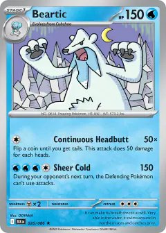 Beartic 026/086 Rare card from Black Bolt