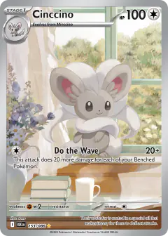 Cinccino 153/086 Illustration Rare card from Black Bolt