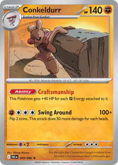 Conkeldurr 049/086 Rare card from Black Bolt