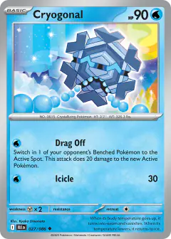 Cryogonal 027/086 Uncommon card from Black Bolt