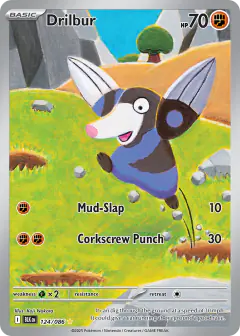 Drilbur 124/086 Illustration Rare card from Black Bolt