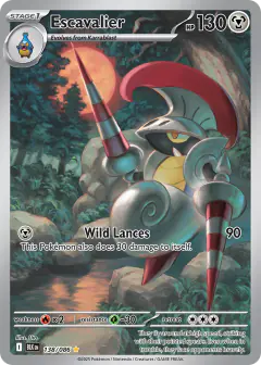 Escavalier 138/086 Illustration Rare card from Black Bolt